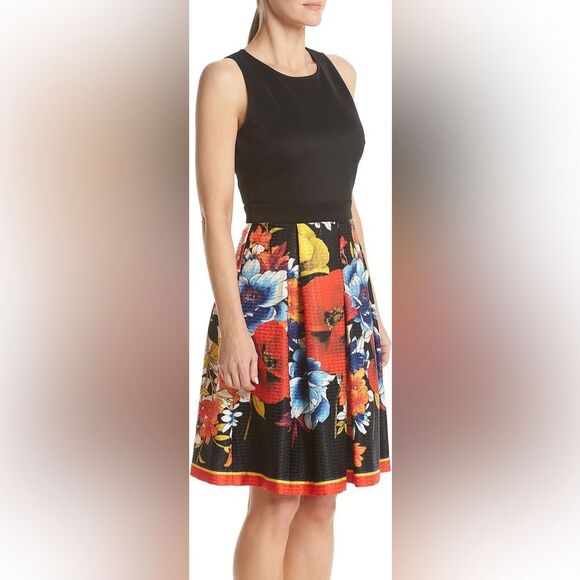 Gabby Skye Multicolor Floral Midi Skirt - Picture 1 of 4